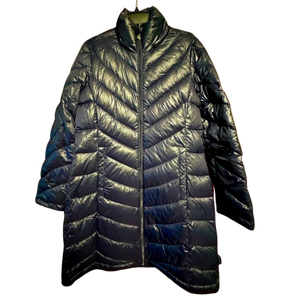 Calvin Klein Women Packable Down - Navy Feather Puff Jacket - Picture 1 of 13